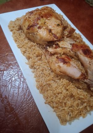 صورة لوصفة دجاج محمر بالارز 😋❤️