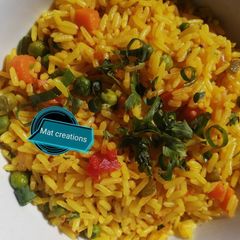 Yellow fried rice A picture of Yellow fried rice.