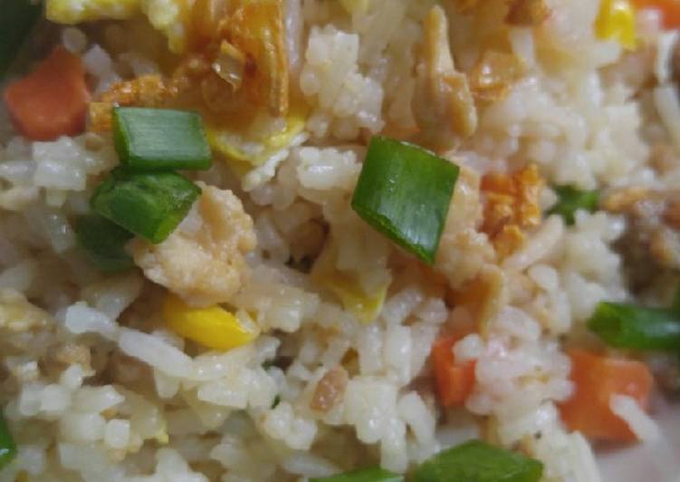 Simple fried rice and mix veggie