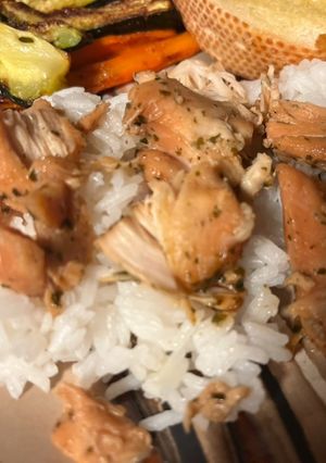 A picture of My FAVORITE: Slow Cooker Ranch Chicken.