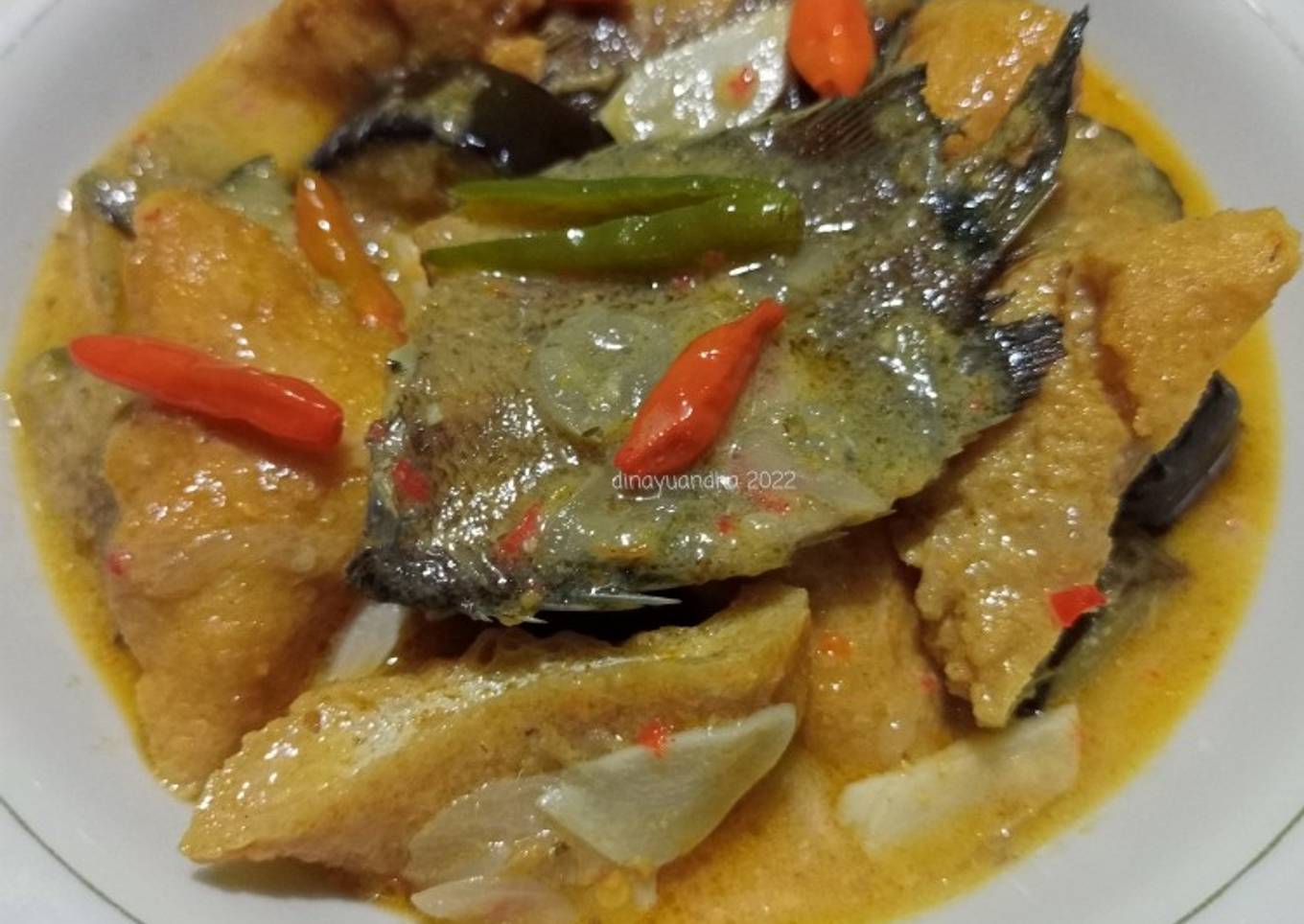 Mangut Ikan Asin plus Tahu Terong