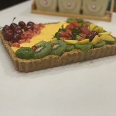 A picture of No bake fruit tart.