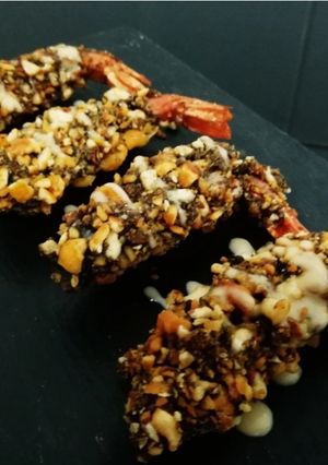Una foto de Tempura de langostino negro con salsa vietnamita