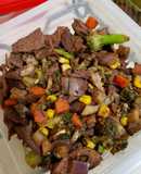 Bistec con verduras