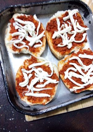 Una foto de Molletes de chorizo de soya picante el geras