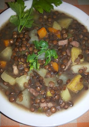 Una foto de Minestrón de lentejas