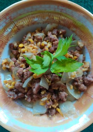 Foto resep Telur orak arik + daging