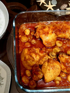 عکسی از دستور خورشت مرغ و قارچ