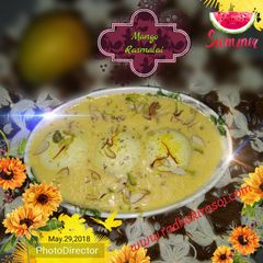 A picture of Mango Rasmalai.