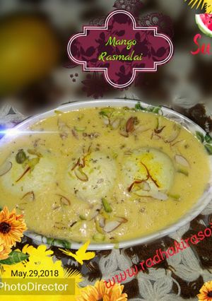 A picture of Mango Rasmalai.