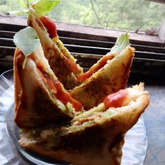 Veggie paneer sandwich A picture of Veggie paneer sandwich.