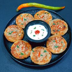A picture of Sweet Potato - Makhana Tikkis.