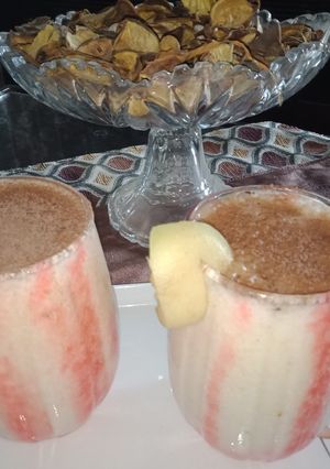 A picture of Apricot smoothie (Domino's style).