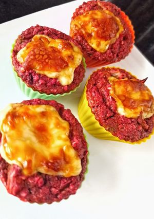 Una foto de Muffins de remolacha