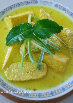 A picture of Fried Spiced Fermented Soybean(Tempe) & Bean Curd(Tahu).