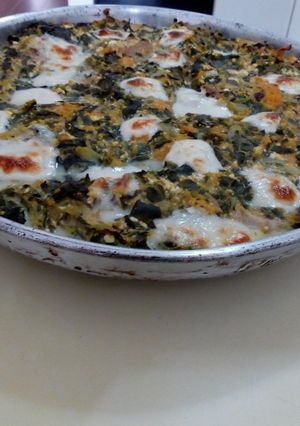 Una foto de Tarta de verduras(sin masa),ricota y pollo