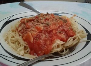 Una foto de Espaguetis a la Amatriciana (Spaghetti all’Amatriciana)