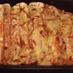 A picture of Sausage Enchiladas.