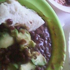 Mbosho served with ugali A picture of Mbosho served with ugali.