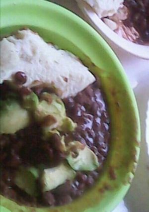 A picture of Mbosho served with ugali.