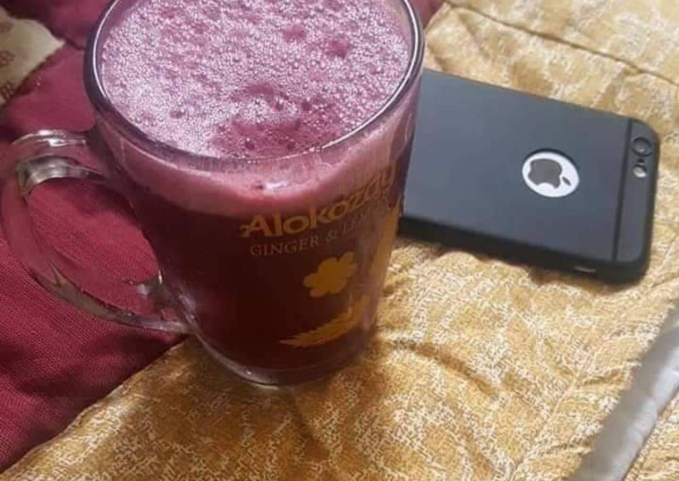 Beetroot and apple juice