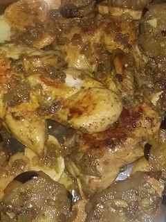 صورة لوصفة صينيه دجاج بالبطاطا والباذنجان بالخلطه على طريقتي