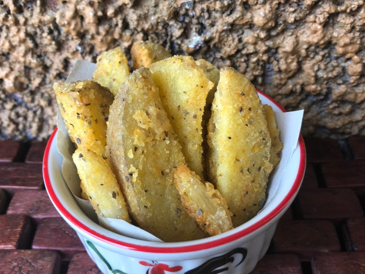 Resep 106. Potato Wedges Versi Goreng yang Lezat