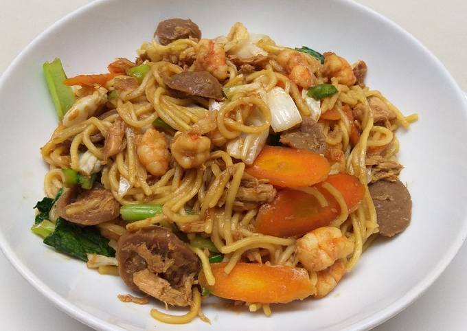 Mie goreng udang basah