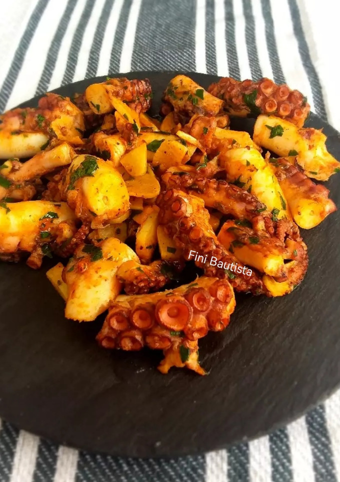 Una foto de Pulpo al ajillo