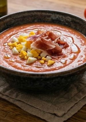 Una foto de Salmorejo sin pan