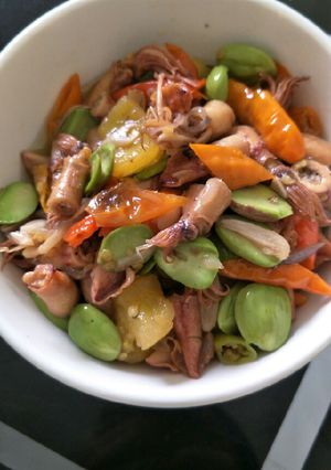 Foto resep Cumi asin pete