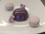 Mousse de piloncillo with glaseado espejo