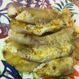 Pescado a laCrema sobre colchón de papas