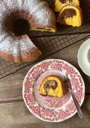 Foto resep Cake Marmer Kopi Cokelat (Moka)