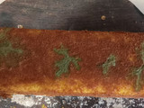 Torta de zanahoria y naranja con malvarrosa