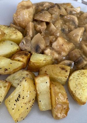 Una foto de Pechuga en salsa de champiñones