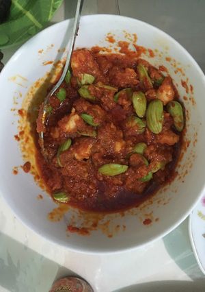 Foto resep Sambel terasi udang pete