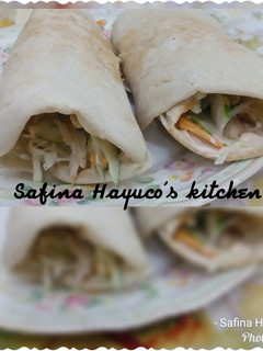 A picture of Home made shawarma.