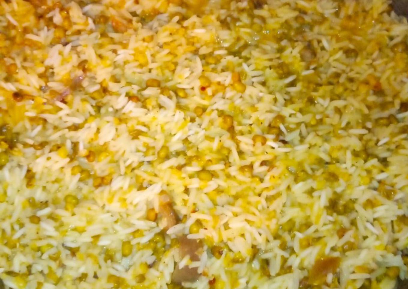 Arroz con lentejitas chinas