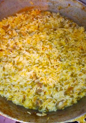 Una foto de Arroz con lentejitas chinas