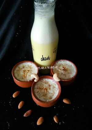 A picture of Kesaria thandai.