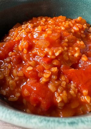 Bulguros lecsó recept fotója