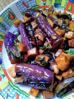 一鍋到底之魚香茄子(方便素)(全素) 的食譜成品照片