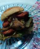 Mini hamburguesa de chorizo con hongos a la mexicana