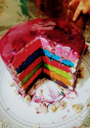A picture of सतरंगी 🌈 केक.