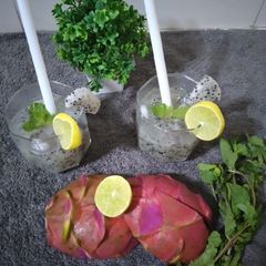 A picture of Dragon fruit lemonade.