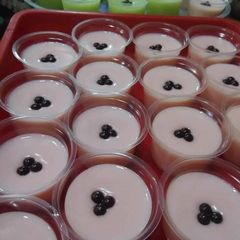 A picture of Strawberry and Melon Pudding.
