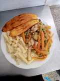 Shop suey con macarrones en leche