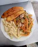 Shop suey con macarrones en leche