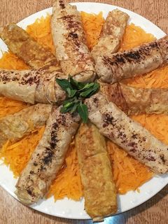 صورة لوصفة رولات الخضار والدجاج و رولات المسخن